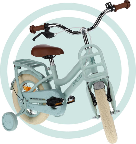 Kids Bike Girls AMIGO Bella Bike 12" 21cm Coaster Brake Pink - Afanaya