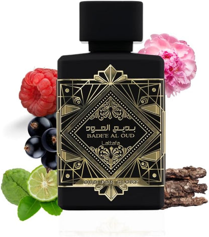 Lattafa Badee Al Oud For Glory Eau de Parfum Spray 100ml – Long - Lasting Unisex Perfume - Afanaya