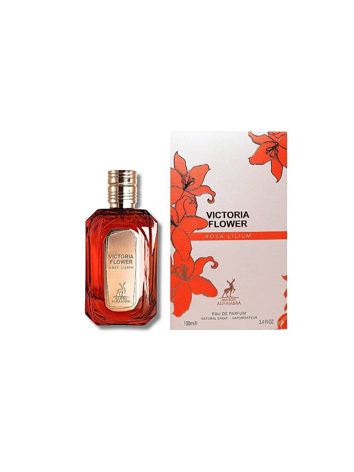 Lattafa Victoria Flower Rosa Lilium Eau de Parfum for Women Floral Fragrance 100ml