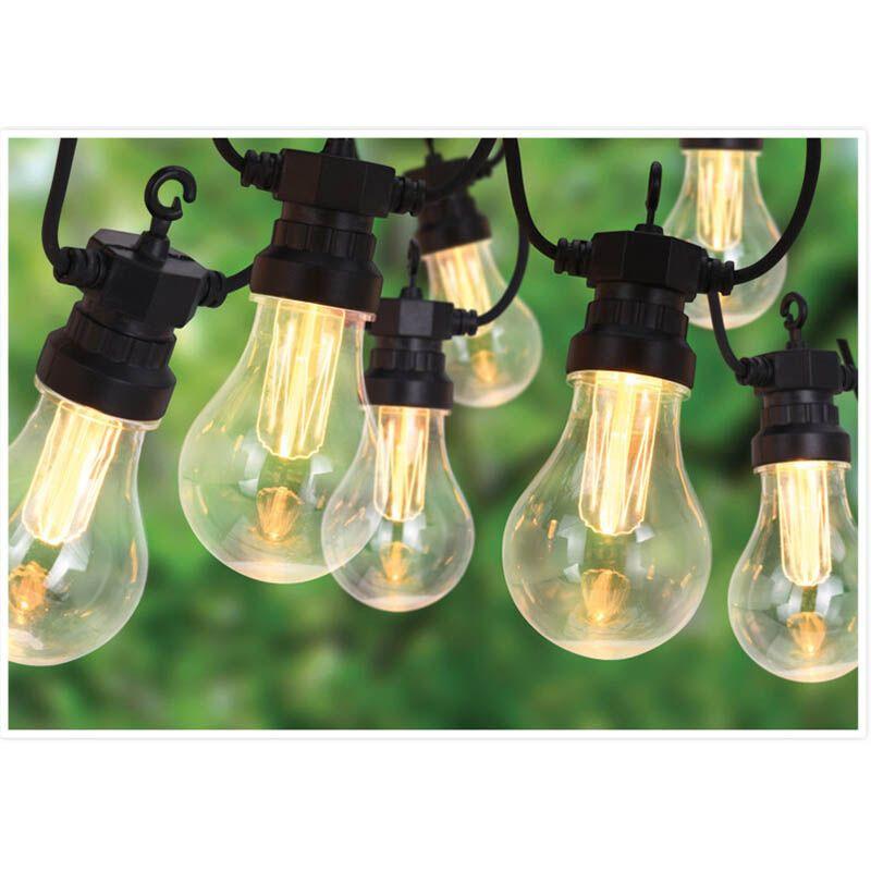 Outdoor LED Light String With 10 Reflector Lamps For Garden, Patio, Balcony Festive Outdoor Lighting.