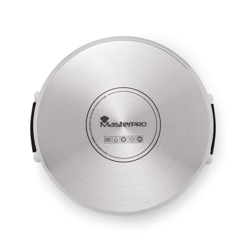 Masterpro Saucepan with Silicone Lid 16 cm Non - Stick Induction Compatible Cooking Pan - Afanaya