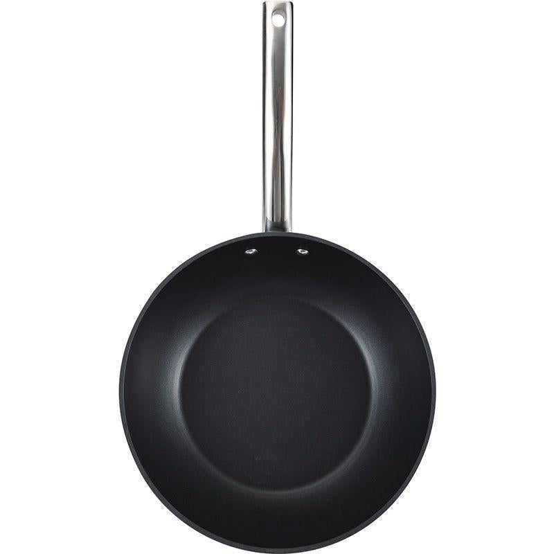 Masterpro Wok Pan Turbo – 28 cm Induction Compatible, Forged Aluminium.