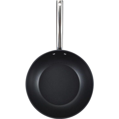 Masterpro Wok Pan Turbo – 28 cm Induction Compatible, Forged Aluminium.