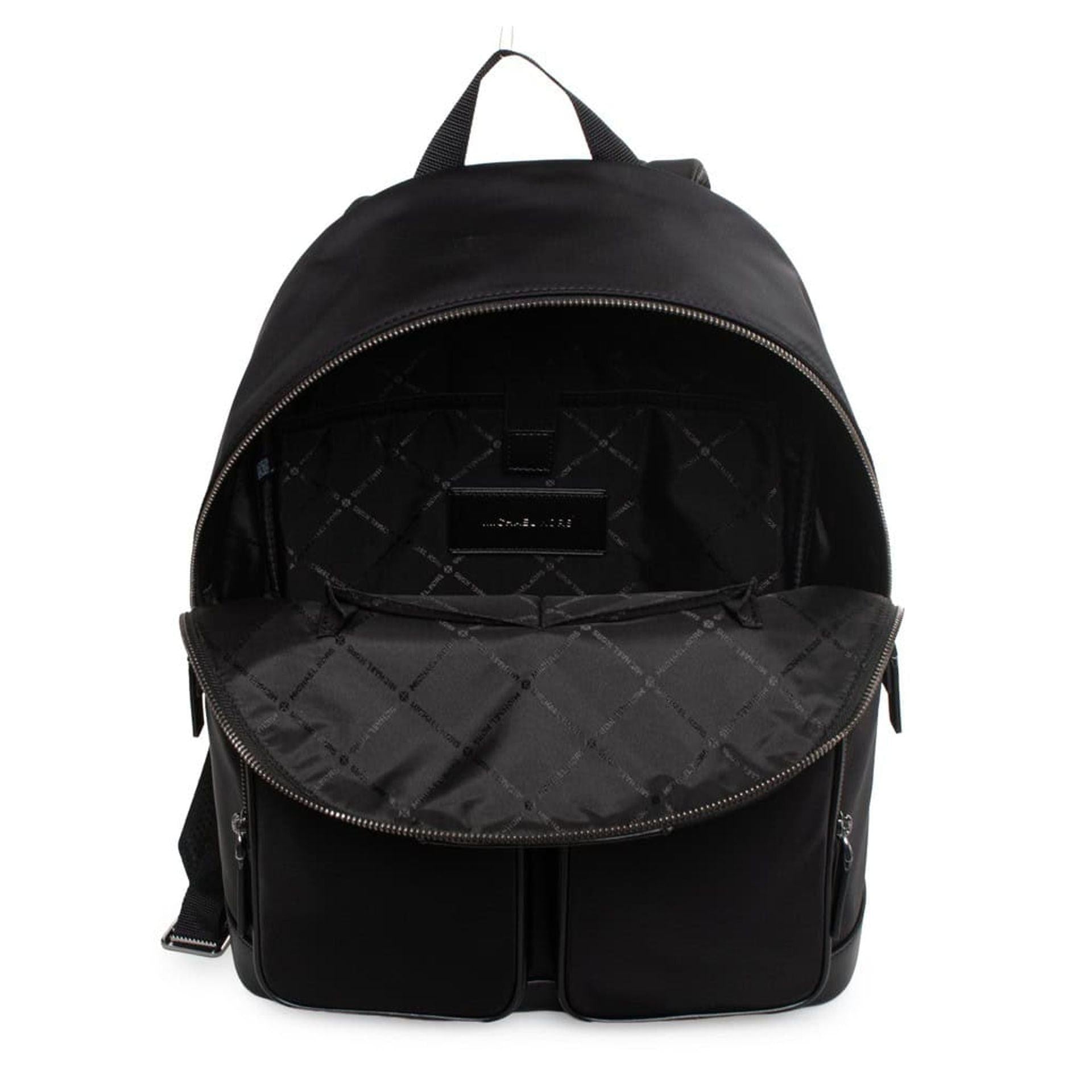 Michael Kors Men’s Logo Backpack – Zip Closure Rucksack with Multiple Pockets.