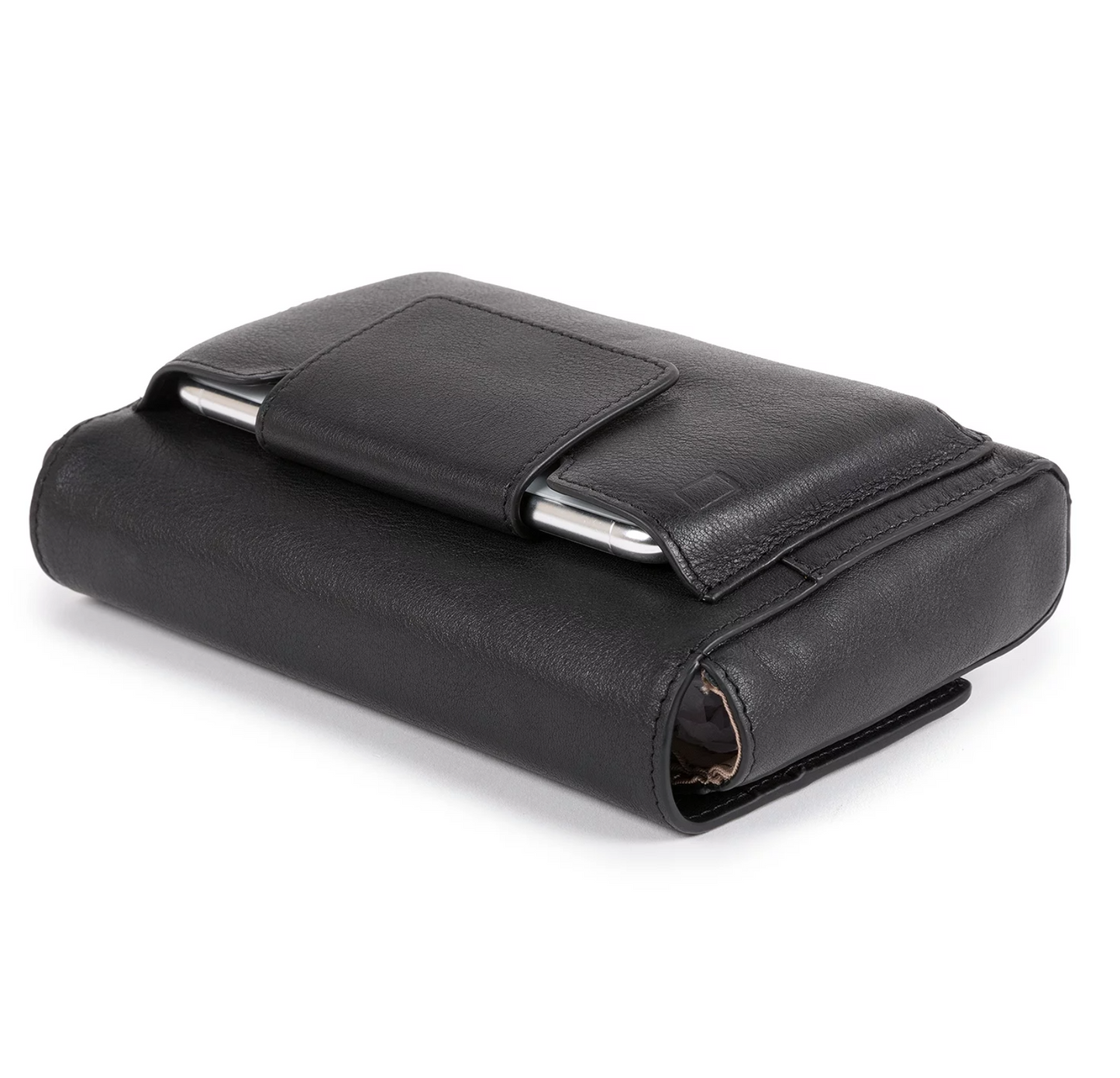 Piquadro, Dafne, Leather Handbag, Sistem RFID, Black, 19 cm