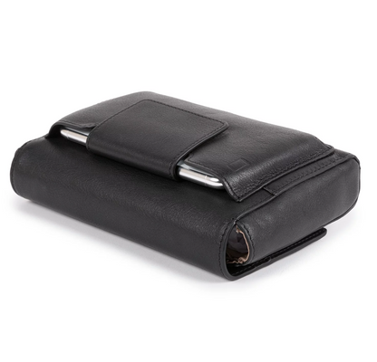 Piquadro, Dafne, Leather Handbag, Sistem RFID, Black, 19 cm
