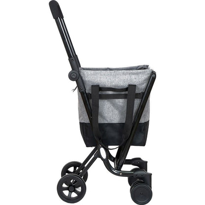 Playmarket Easy Go Shopping Trolley Foldable Cart Black - Green - Afanaya