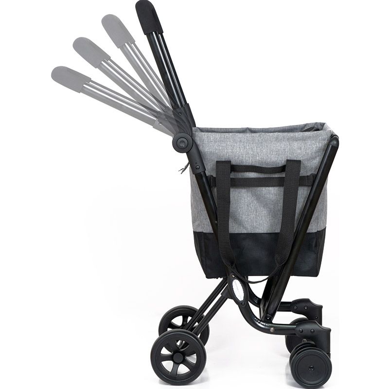 Playmarket Easy Go Shopping Trolley Foldable Cart Black - Green - Afanaya