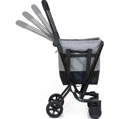 Playmarket Easy Go Shopping Trolley Foldable Cart Black - Green - Afanaya