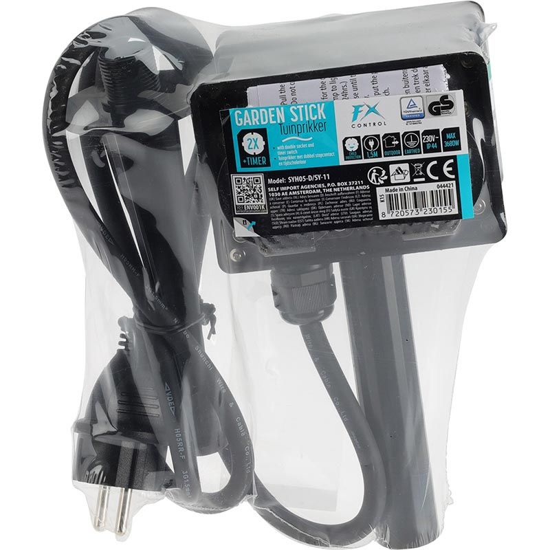 Premium Outdoor Garden Socket with 2 Outlets & Built - in Timer Waterproof Power Supply for Garden & Terrace - Afanaya