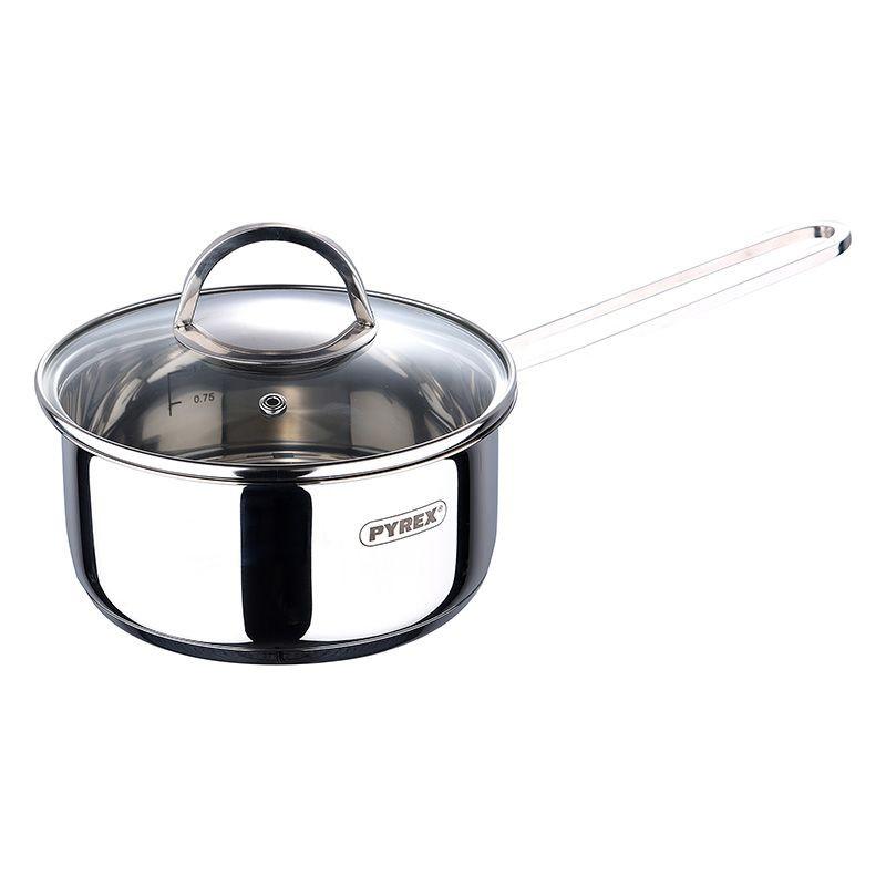 Pyrex 16 cm Saucepan with Lid – 1.35L Induction Compatible.