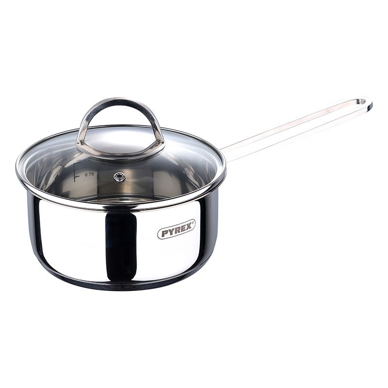 Pyrex 16 cm Saucepan with Lid – 1.35L Induction Compatible.