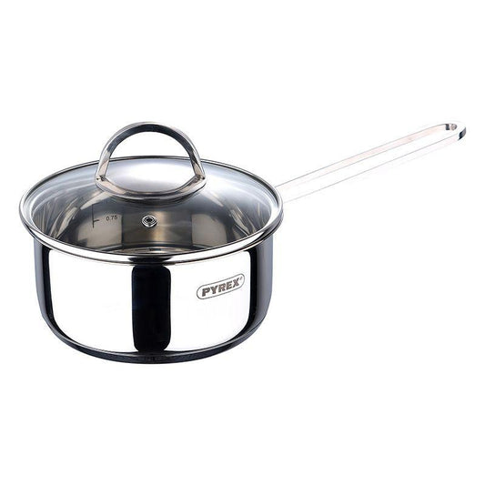 Pyrex 16 cm Saucepan with Lid – 1.35L Induction Compatible.
