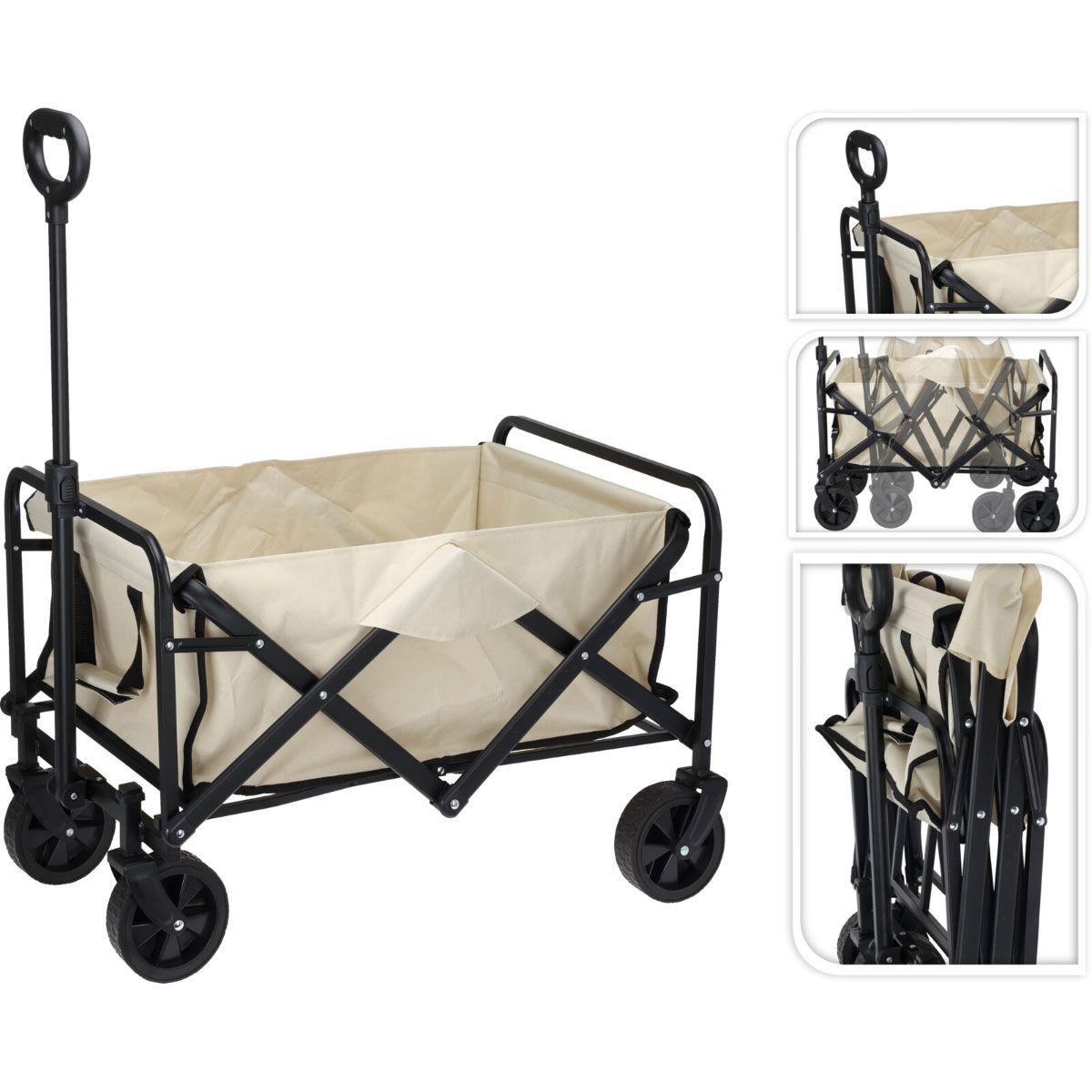 Redcliffs Bolderkar - Vouwbaar - 73X51X92Cm - Beige - Afanaya