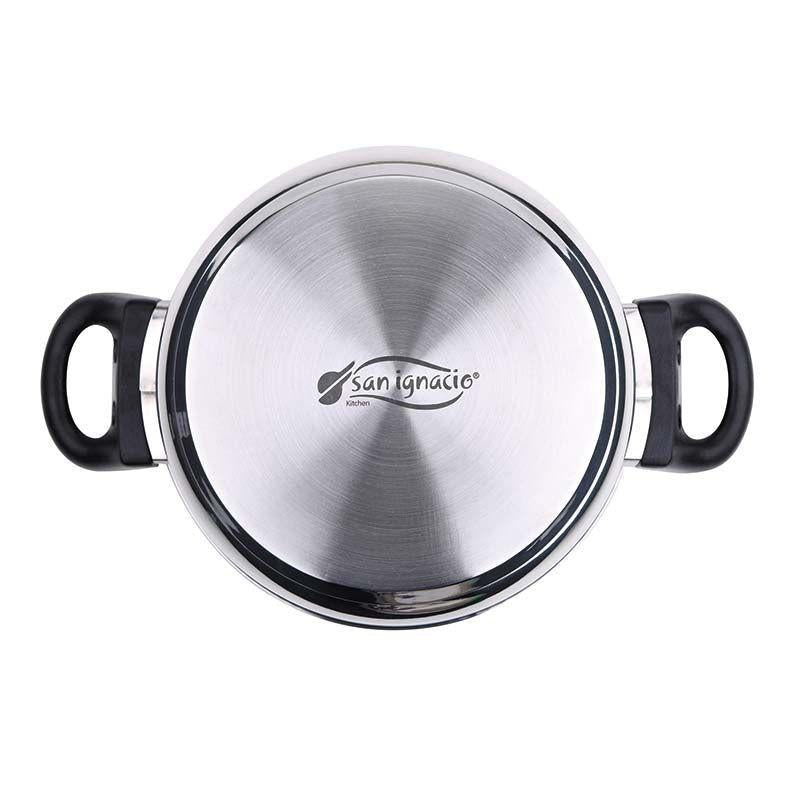 San Ignacio Toledo 5-Piece Stainless Steel Cookware Set With Lids For Starter Student Or Camping.