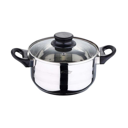 San Ignacio Toledo 5-Piece Stainless Steel Cookware Set With Lids For Starter Student Or Camping.