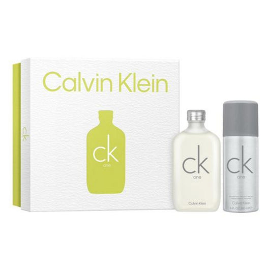 Set Calvin Klein : CK One, Eau de Toilette, Unisexe, 100 ml + CK One, Protection 24h, Déodorant Spray, Pour Homme, 150 ml