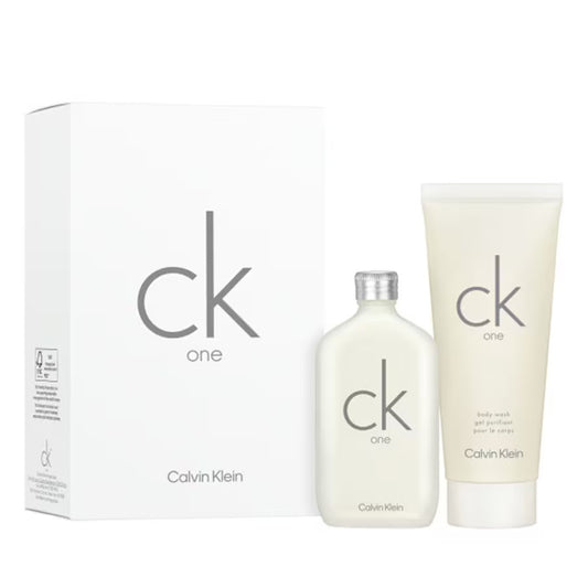 Coffret Calvin Klein : CK One, Eau de Toilette, Homme, 50 ml + CK One, Gel Douche, Corps et Cheveux, 100 ml