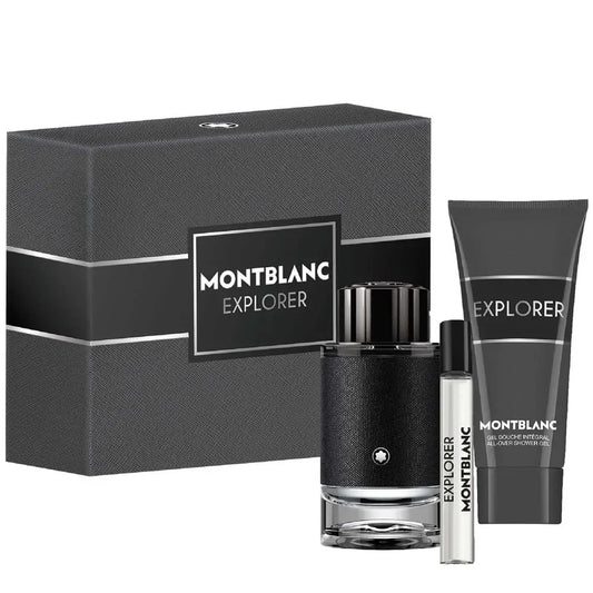 Set Montblanc: Explorer, Eau De Parfum, For Men, 100 ml + Explorer, Eau De Parfum, For Men, 7.5 ml + Explorer, Shower Gel, For All Skin Types, 100 ml