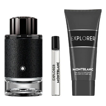 Set Montblanc: Explorer, Eau De Parfum, For Men, 100 ml + Explorer, Eau De Parfum, For Men, 7.5 ml + Explorer, Shower Gel, For All Skin Types, 100 ml