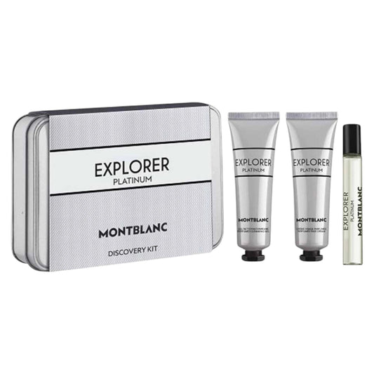 Montblanc Explorer Platinum EDP 7.5ml + Face Cream 30ml + Shower Gel 30ml Set Men