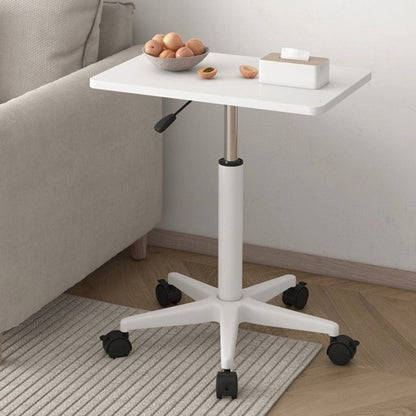 Side Table Classics Adjustable Gas Spring Table Height - White - Afanaya
