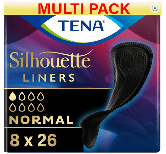 TENA Silhouette Normal panty liner Noir 8 Packs of 26 - Afanaya