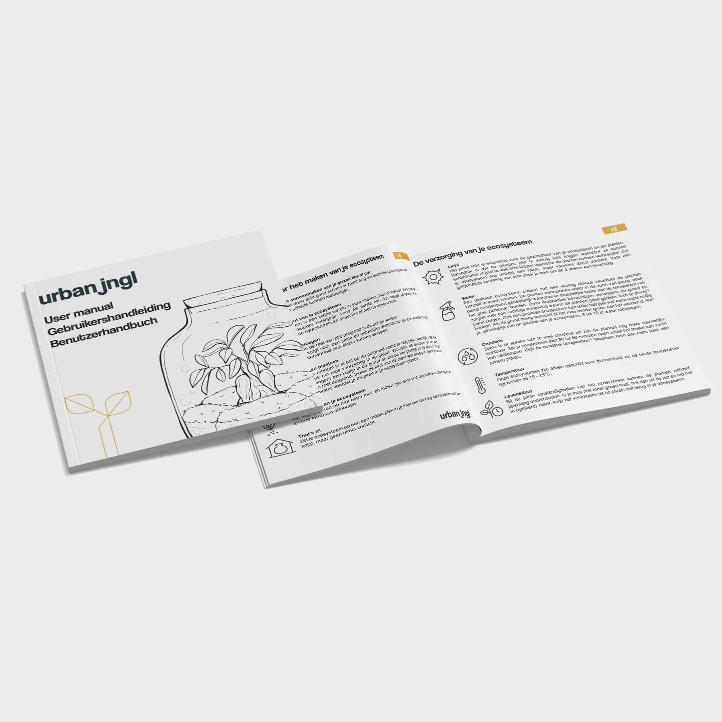 Terrarium DIY Kit Milky Bottle Garden 30 cm Height Indoor Plant Decoration - Afanaya