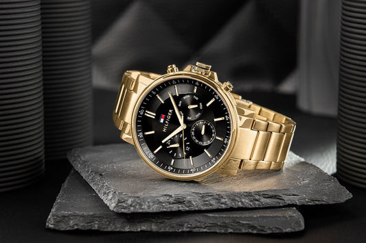 Tommy Hilfiger Kyle 1791632 Men’s Chronograph Watch Stainless Steel Silver with Original Box - Afanaya