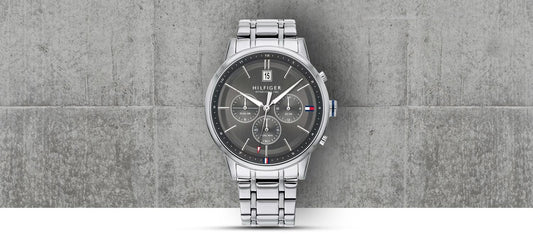 Tommy Hilfiger Men’s Watch Kyle 1791632 Stainless Steel Chronograph with Original Box - Afanaya