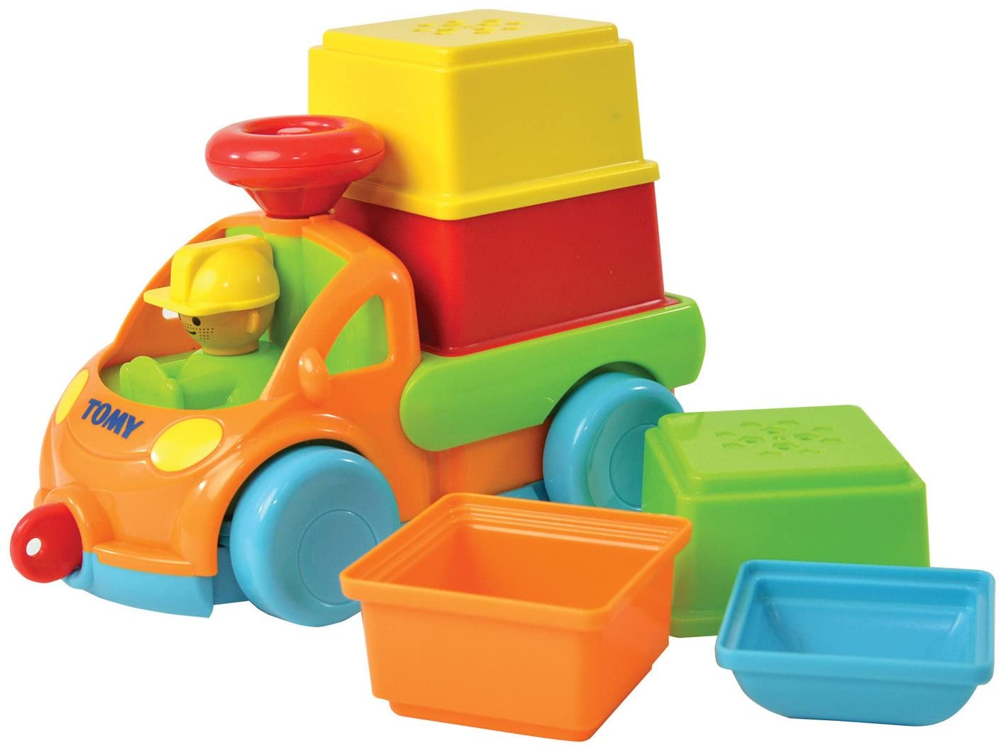 Tomy Toomies Cars Playset Stapelspielzeug mit Sounds – Jungen 18+ Monate