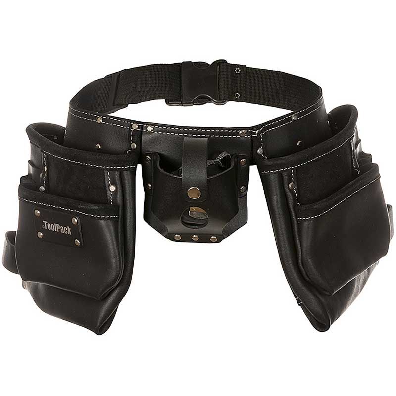 ToolPack Leather Tool Belt Industrial Heavy Duty Work Belt for Professionals - Afanaya