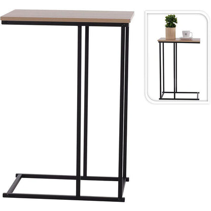Trends4You Side Table Metal And Wood 40x26x58 Cm Compact End Table For Living Room Storage.