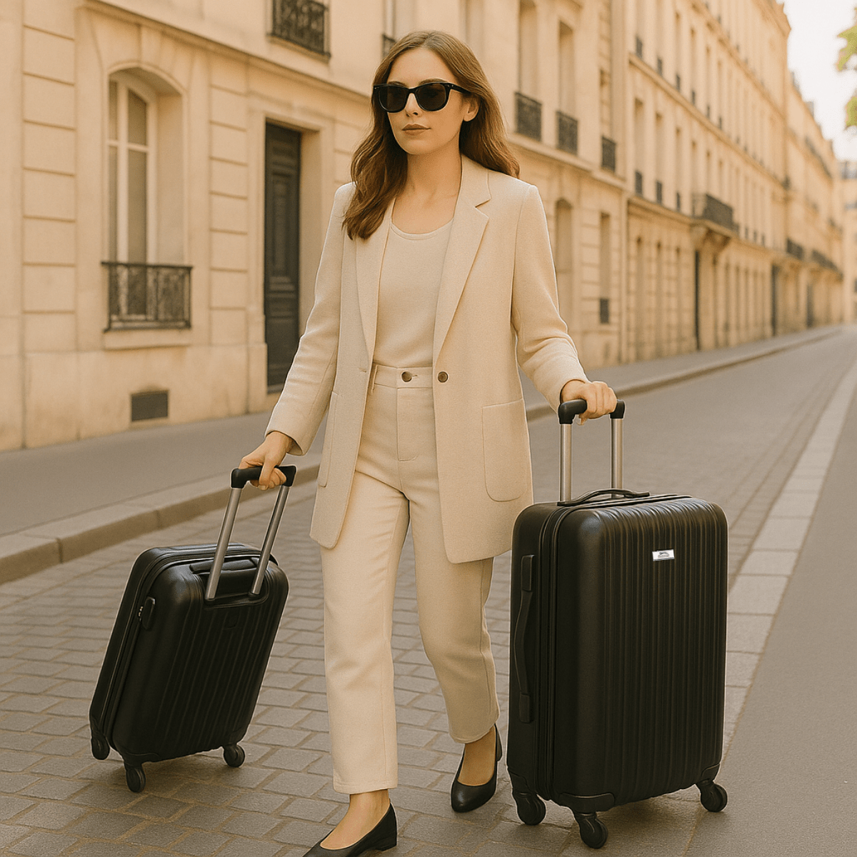 Trolley Set 2Pcs Black - Afanaya