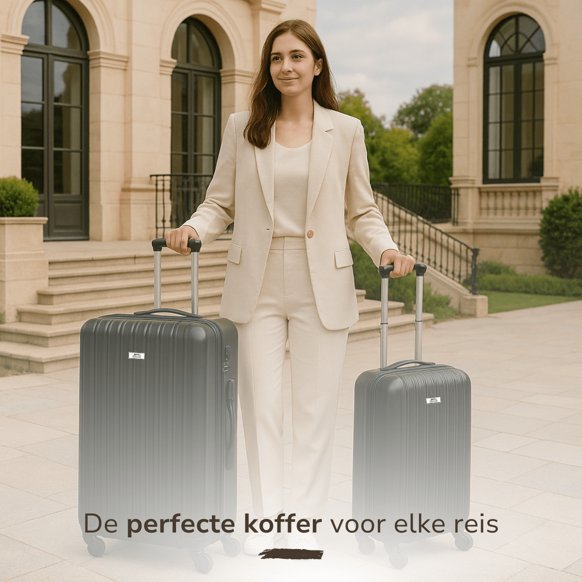 Trolley Set 2Pcs Black - Afanaya