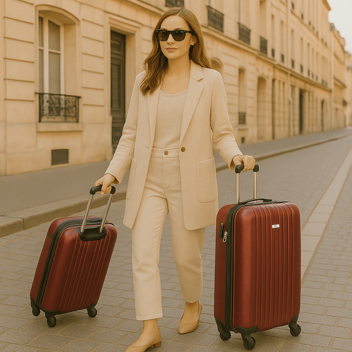 Trolley Set 2Pcs Red - Afanaya