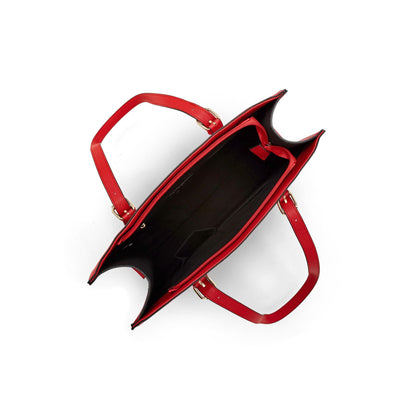 Twig Shelley SHY03 Women’s Shoulder Bag Elegant Red Faux Leather Handbag - Afanaya