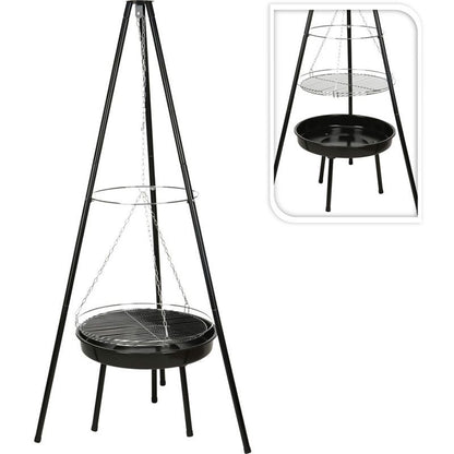Vuurschaal Hangend - Met Grilrooster - Driepoot Model - Afanaya