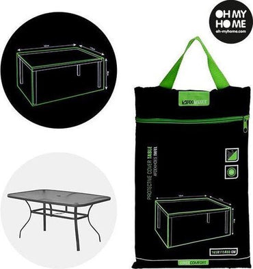 Waterproof Garden Table Cover For Outdoor Furniture Protection 165x115x80 cm UV Resistant.
