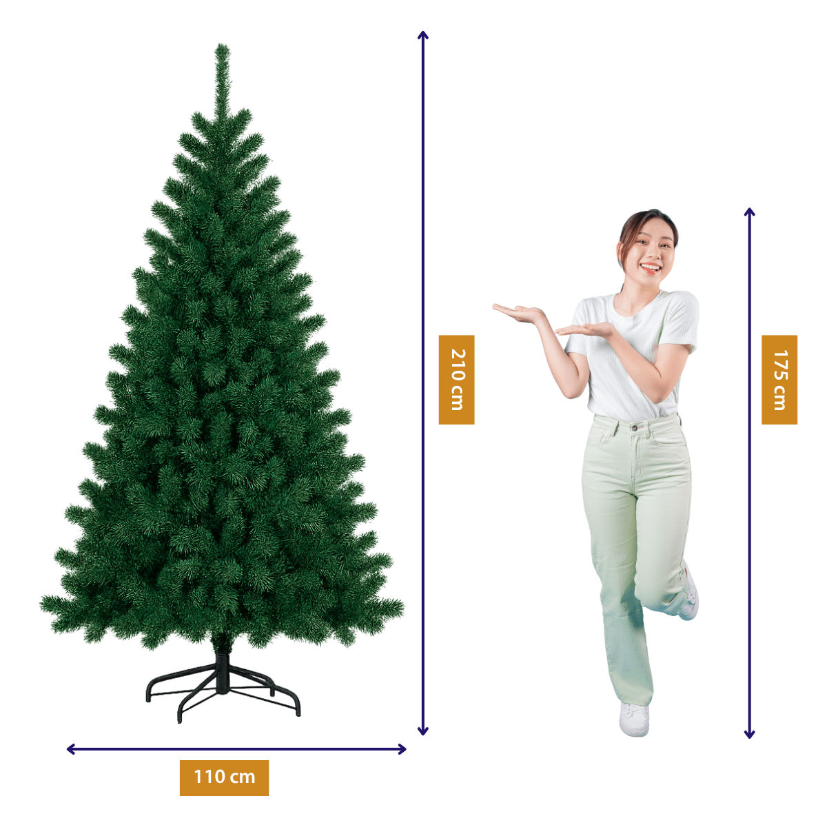 Xmas Tree 210Cm 900Branches - Afanaya